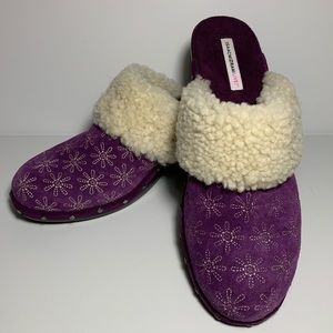 Isaac Mizrahi Live! Purple Pumps w/ Fur Lining